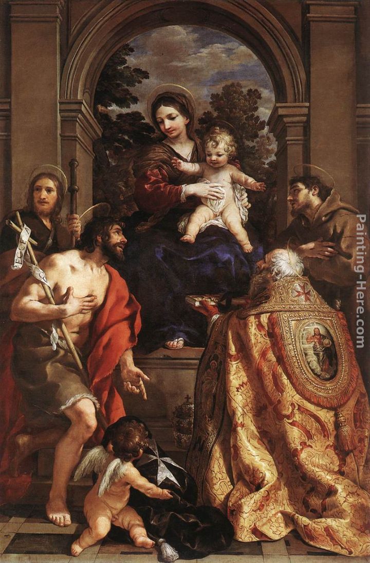 Madonna and Saints painting - Pietro da Cortona Madonna and Saints art painting
